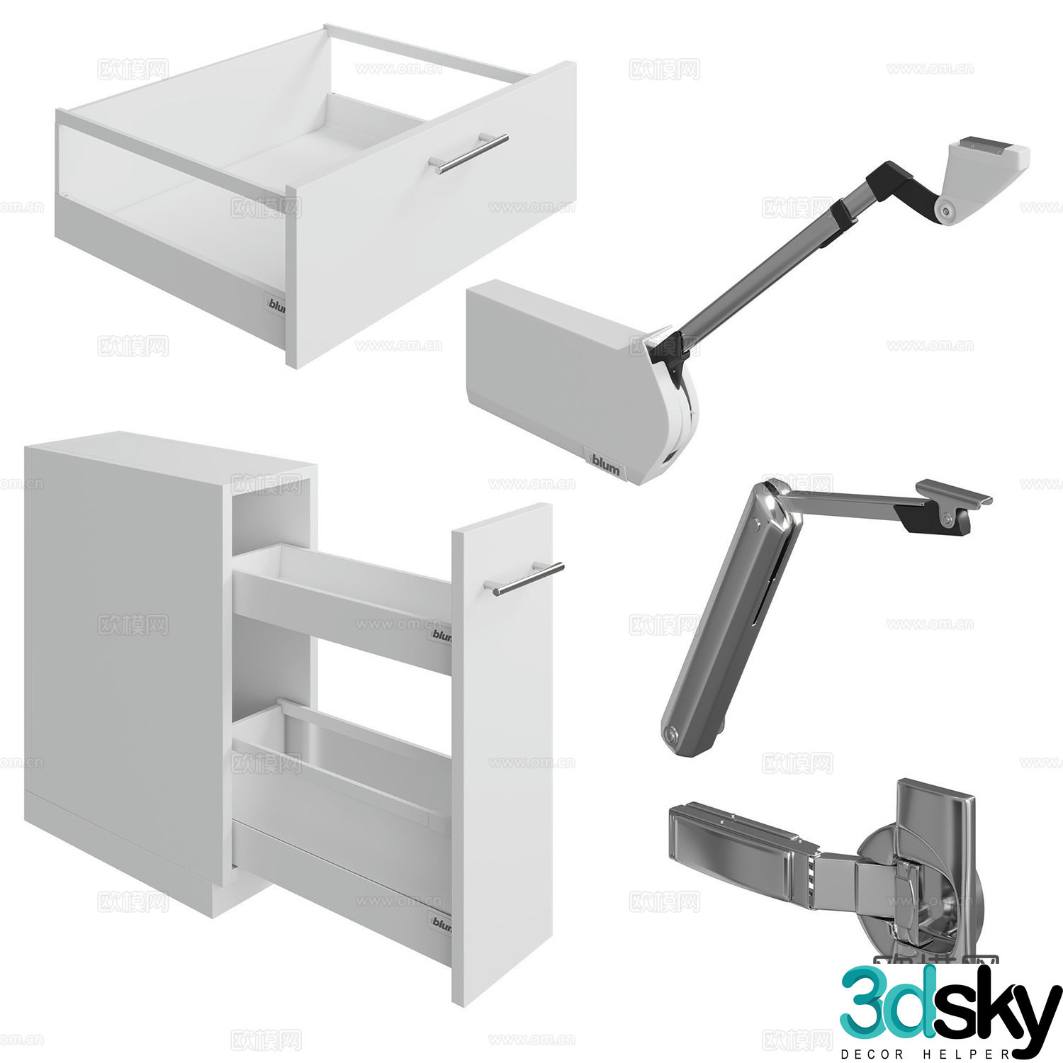 door handle cabinet handle drawer cabinet handle 3d model