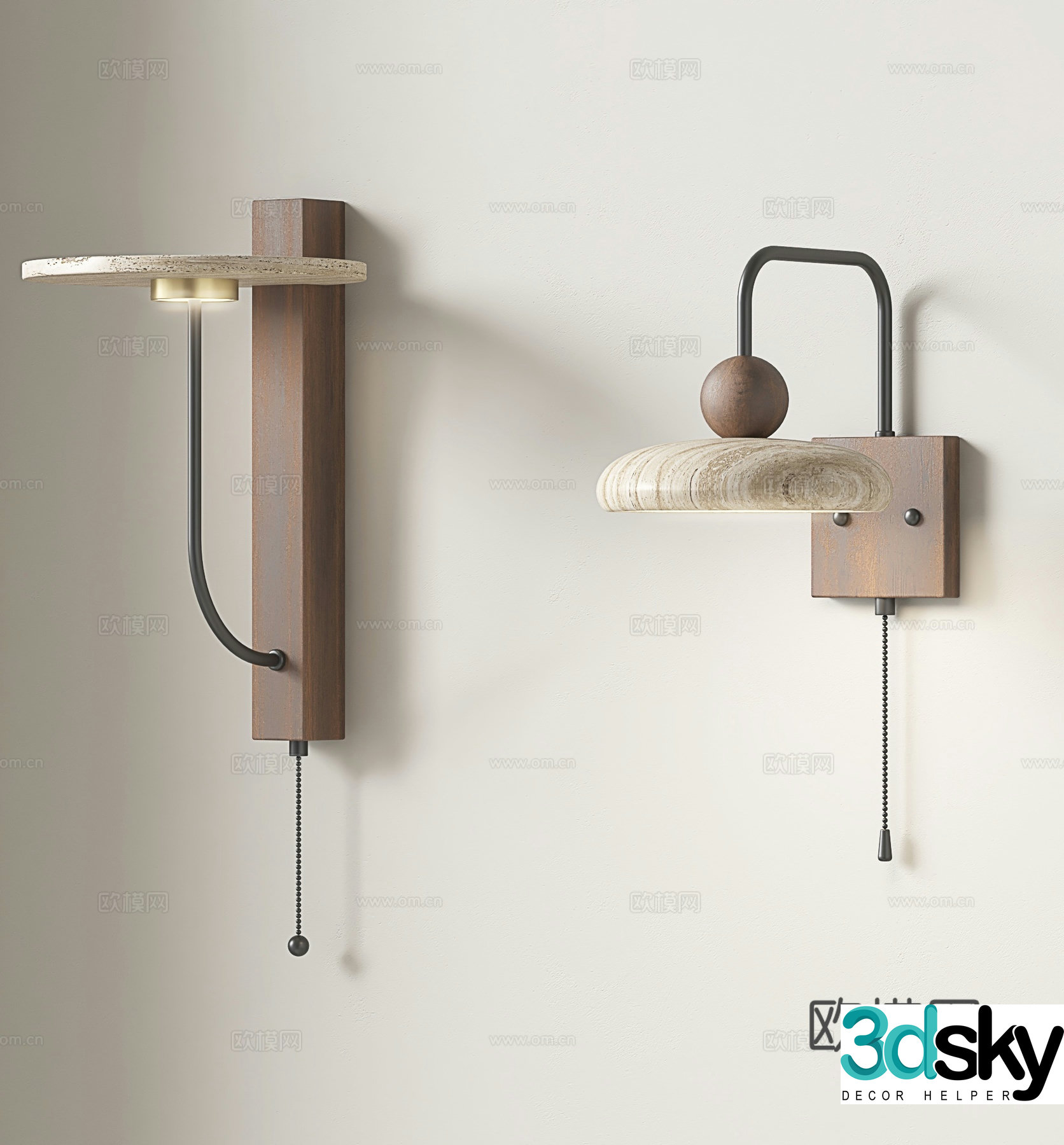 Medieval wall lamp retro wall lamp bedside wall lamp 3d model