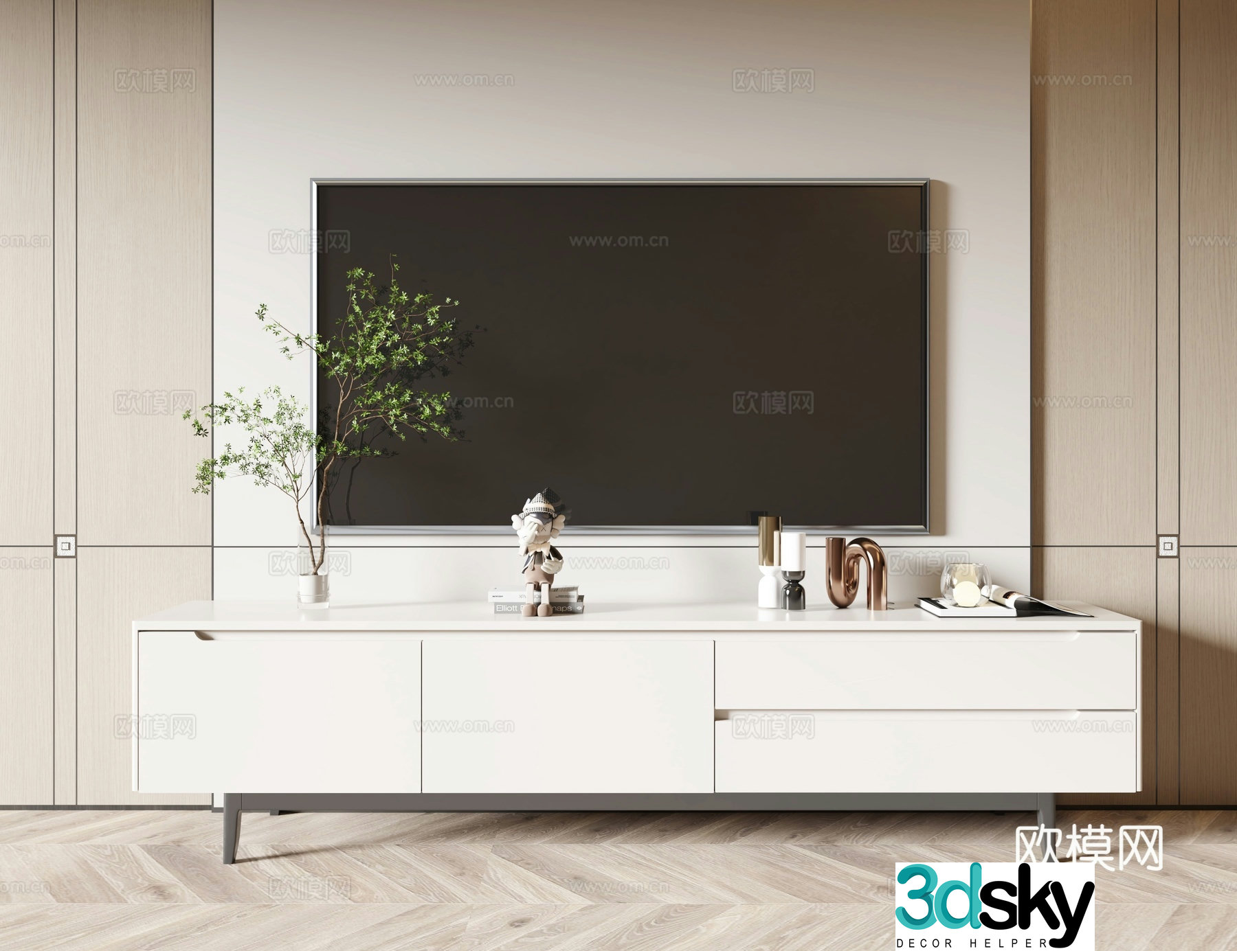 Modern TV cabinet 3d model