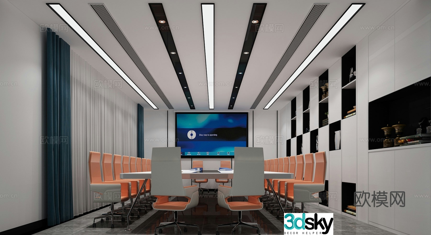 Modern conference room 3d model