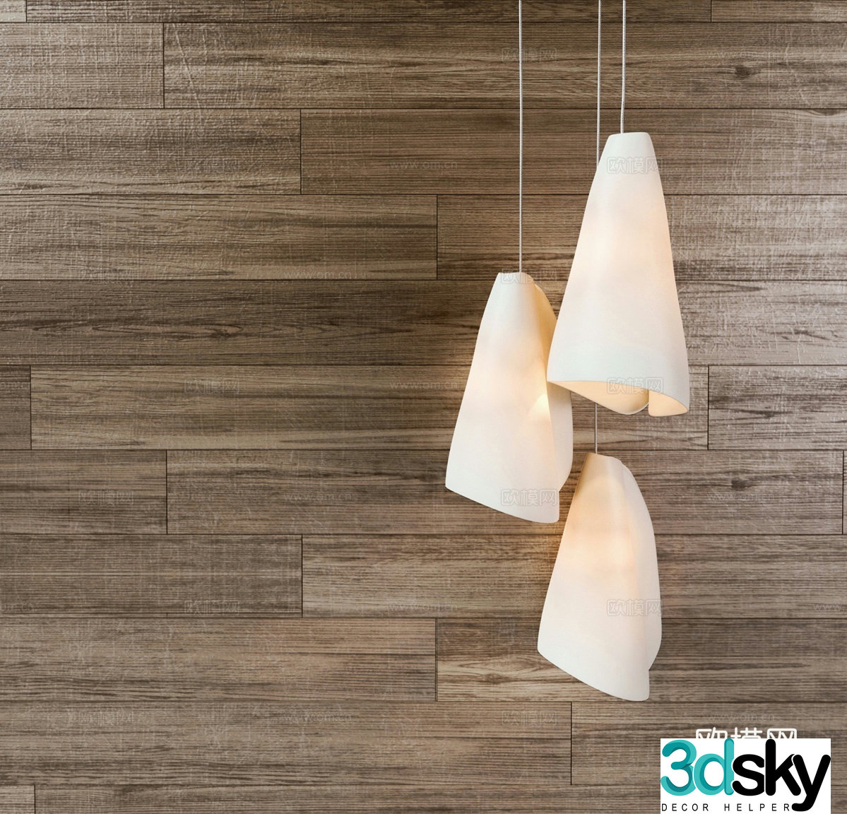 Modern small chandelier 3d model