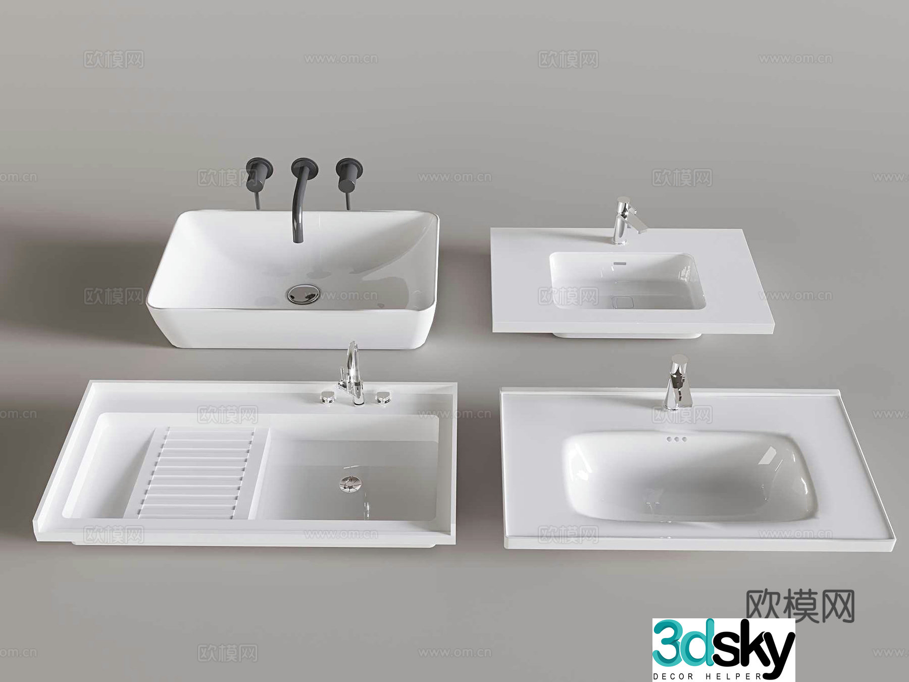 Wash basin wash basin above counter basin 3d model