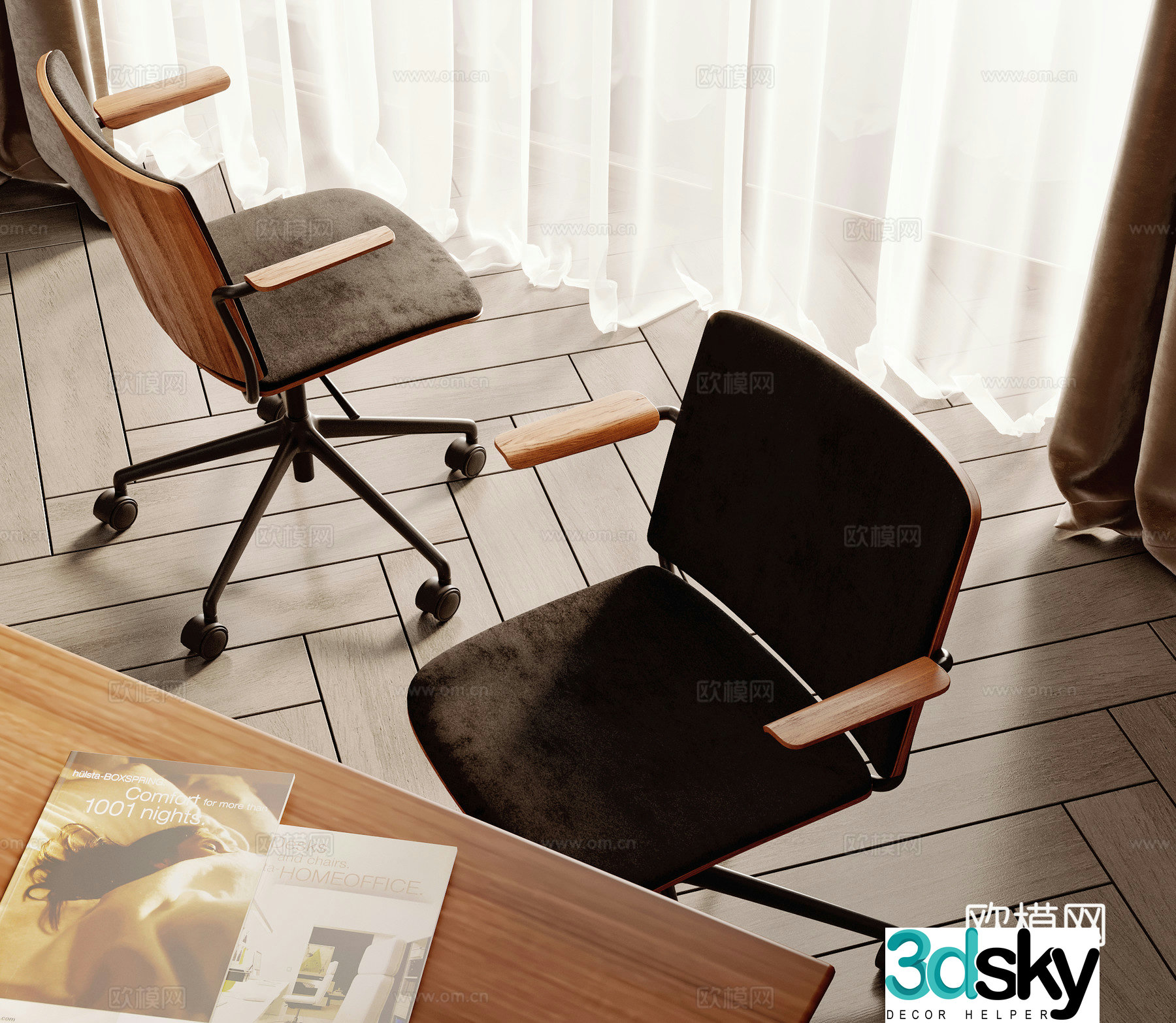 Modern office chair 3d model