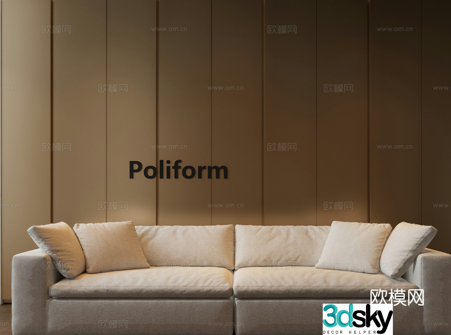 Modern love sofa 3d model