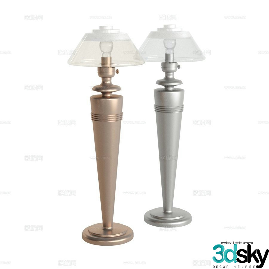 Simple European lighting table lamp 3d model