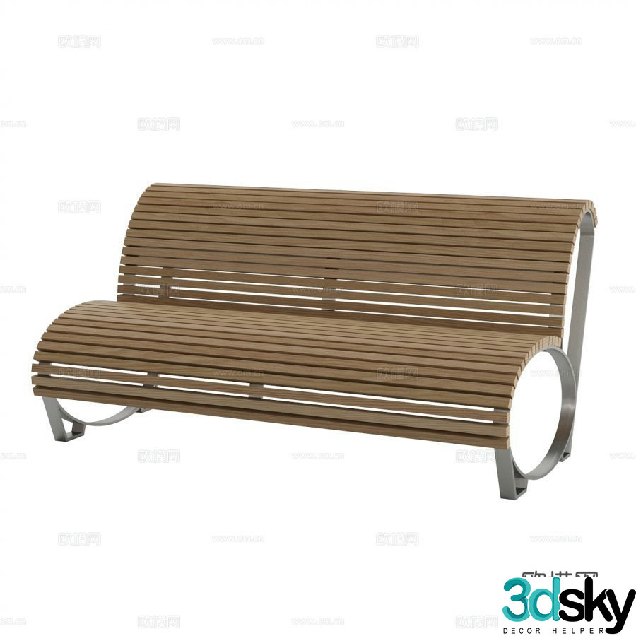 seat chair outdoor chair public chair 3d model