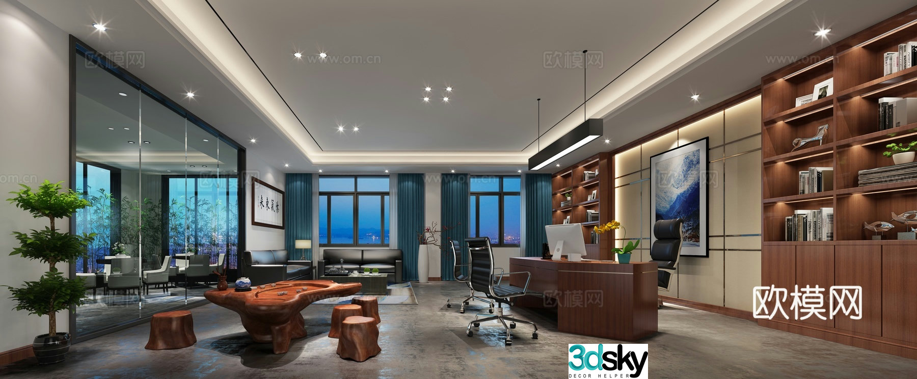 Modern chairman’s room manager’s office 3d model