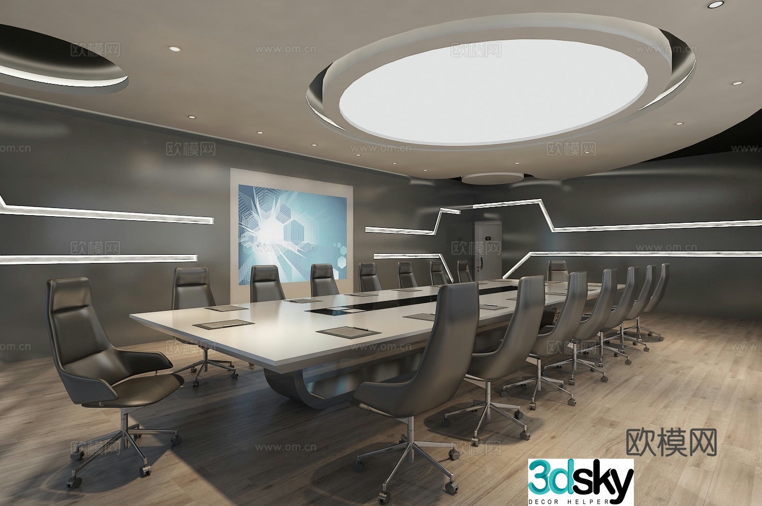 Modern conference room 3d model