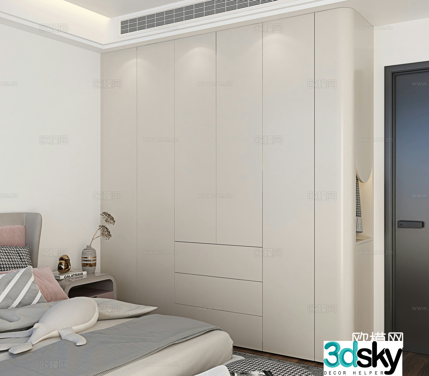 Modern wardrobe 3d model