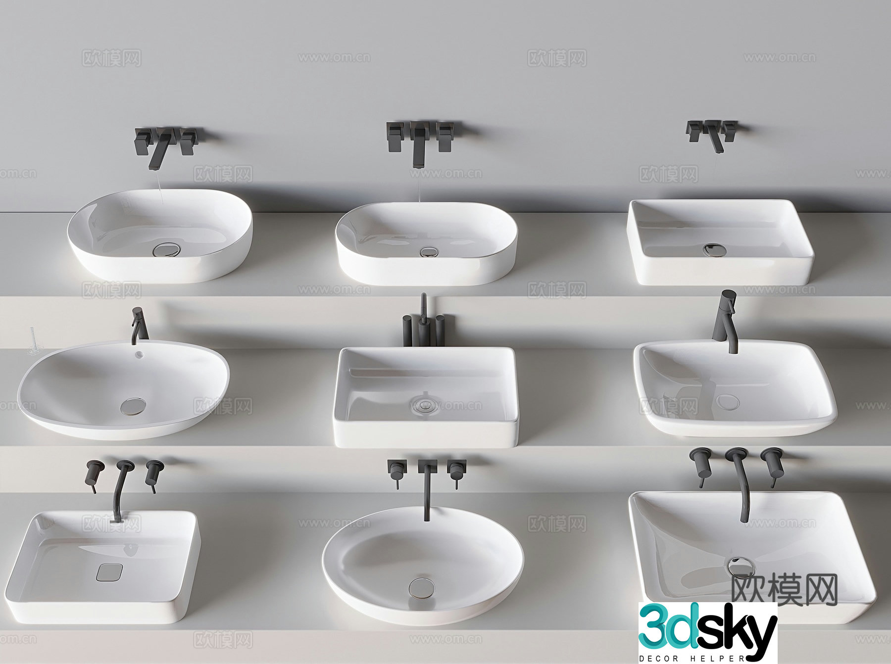 Wash basin wash basin above counter basin 3d model