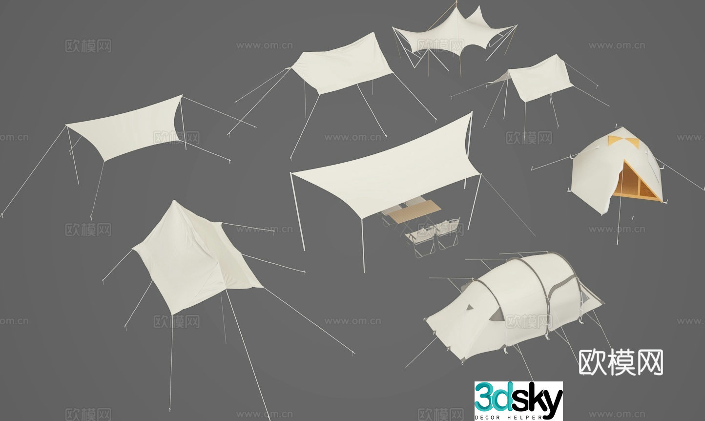 Outdoor tent 3d model