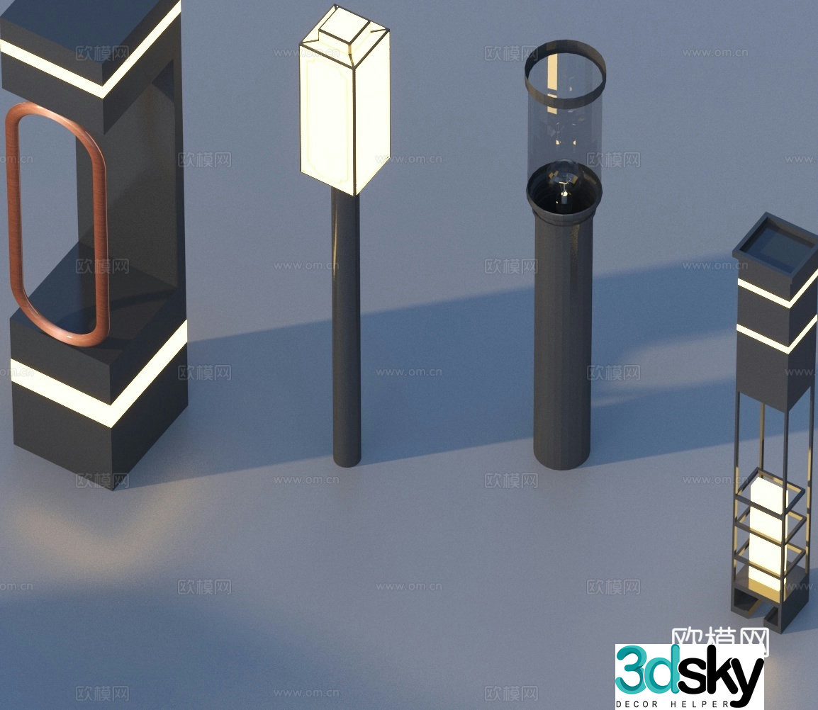 Landscape light lawn light garden light outdoor light 3d model