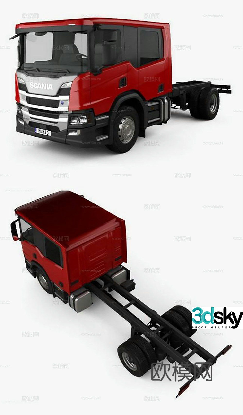 car truck van 3d model
