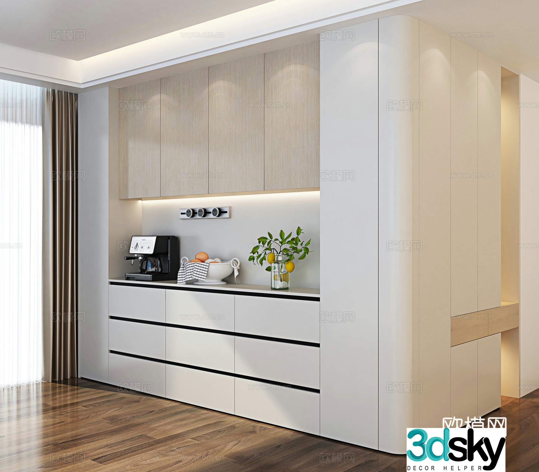 Modern sideboard 3d model