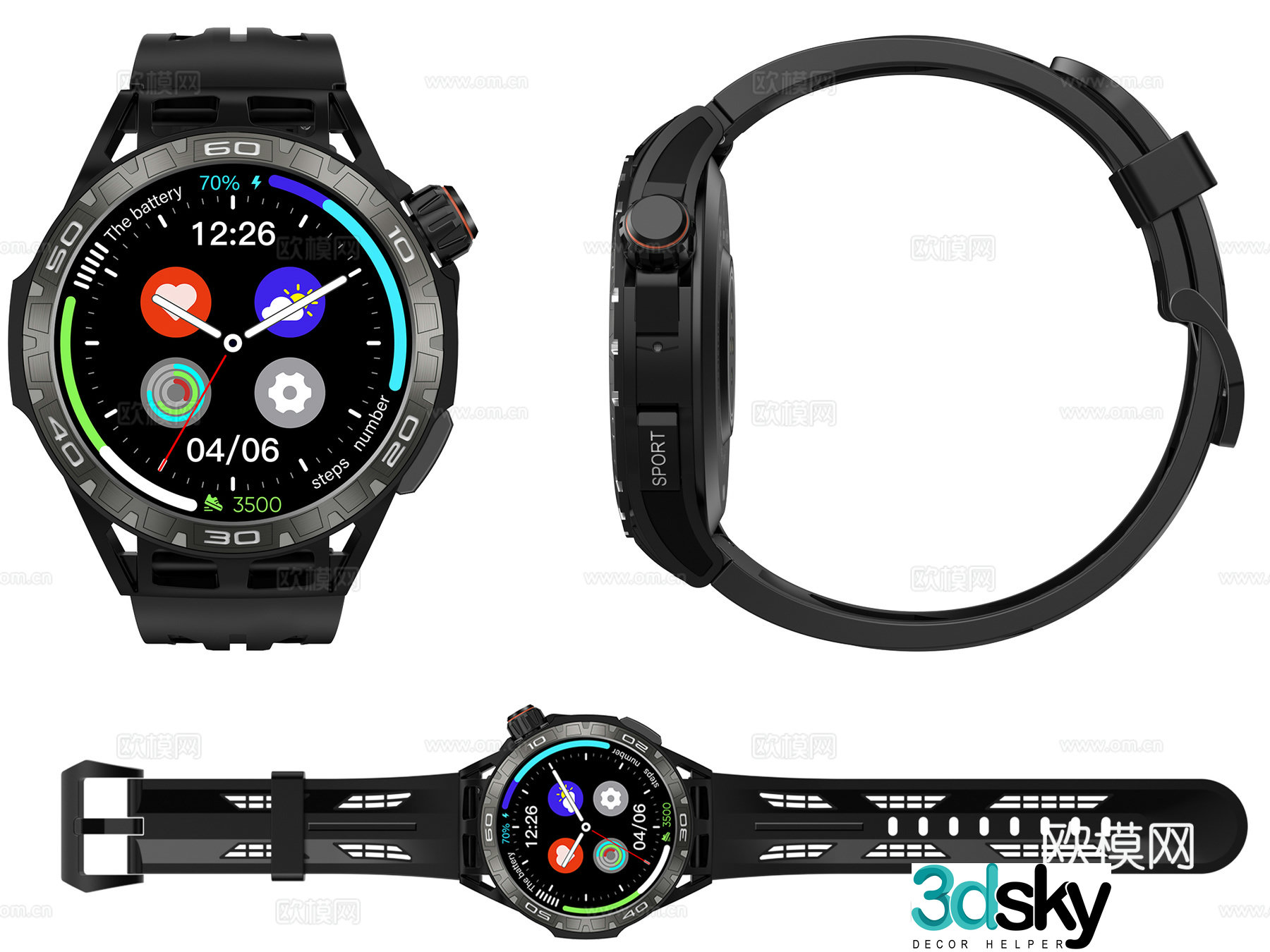smart watch watch electronic watch 3d model