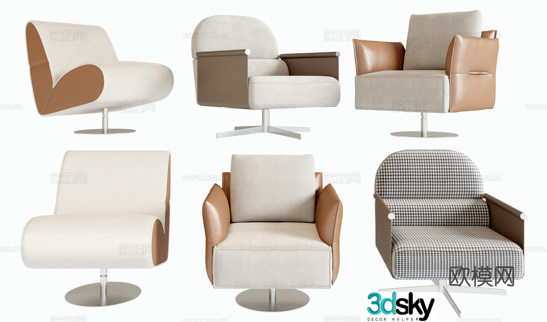 Modern single sofa 3d model