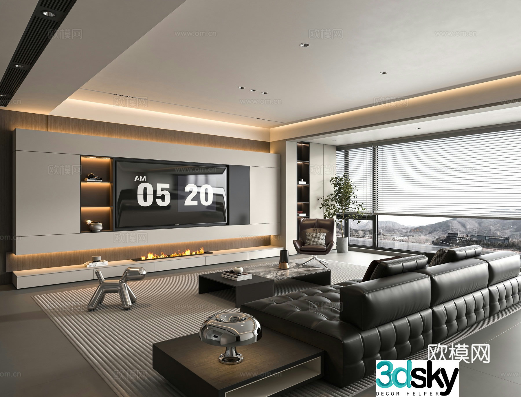 Modern living room 3d model