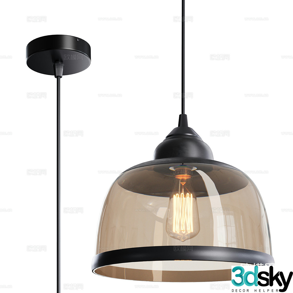 glass chandelier 3d model