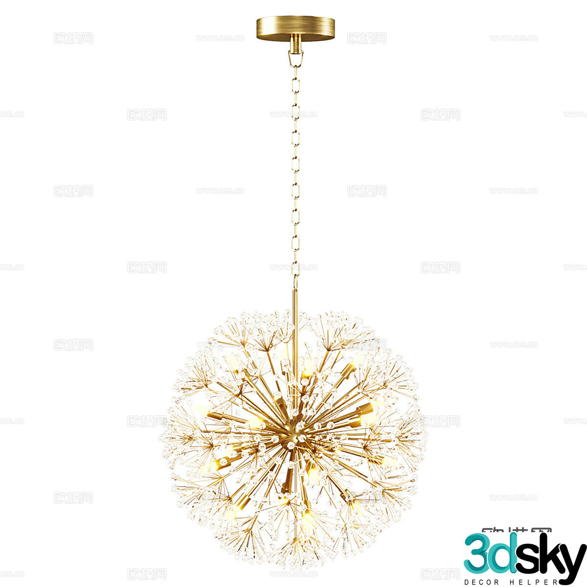Dandelion Chandelier Spark Chandelier 3d model