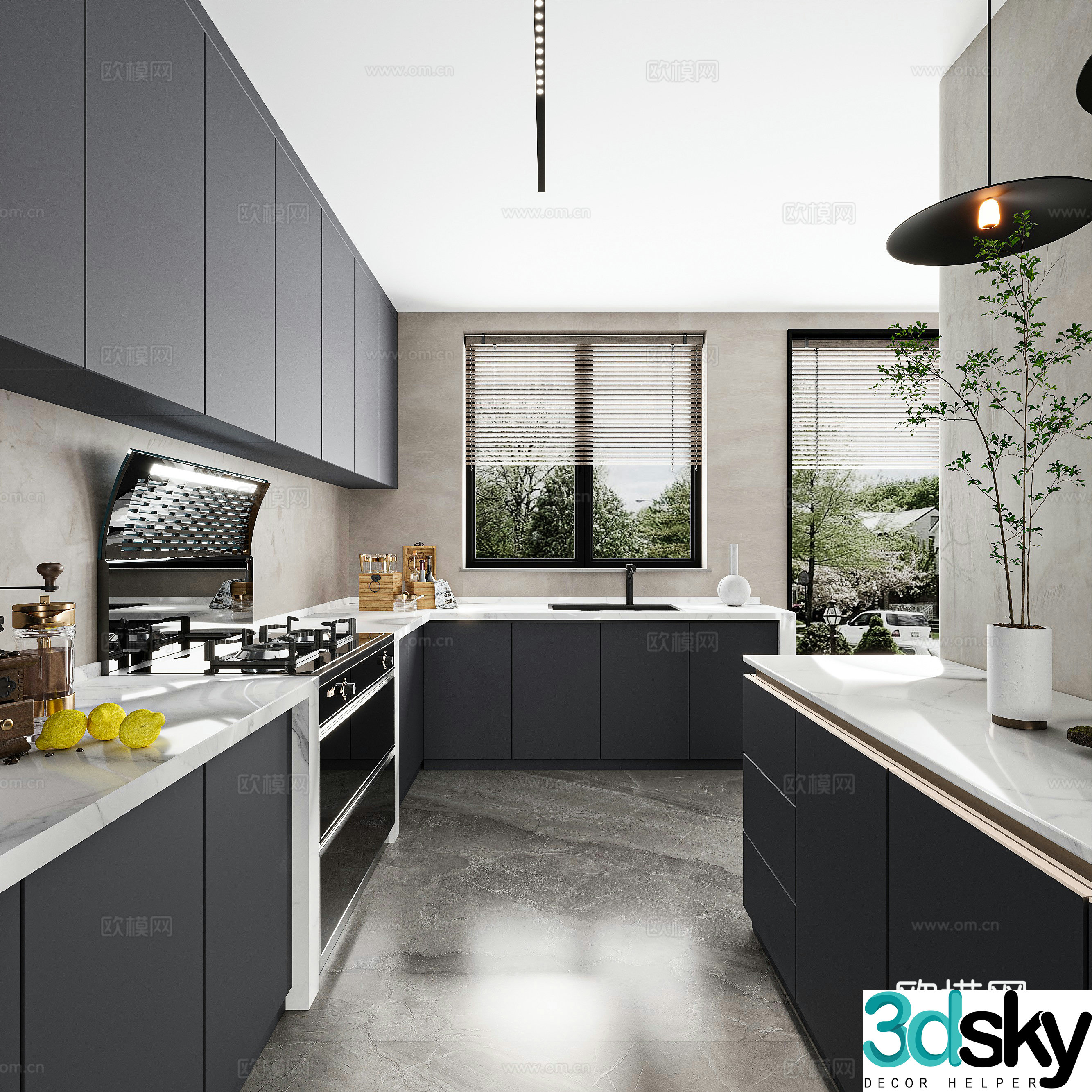 Modern kitchen 3d model