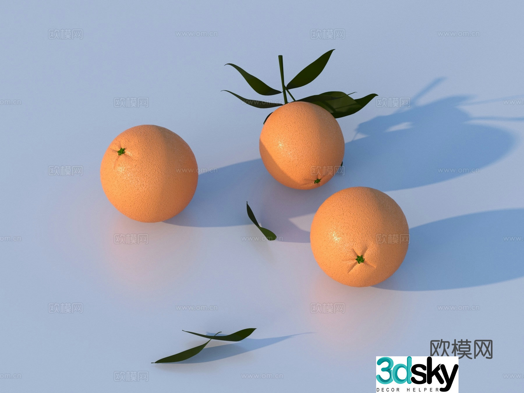 orange orange tangerine tangerine fruit 3d model