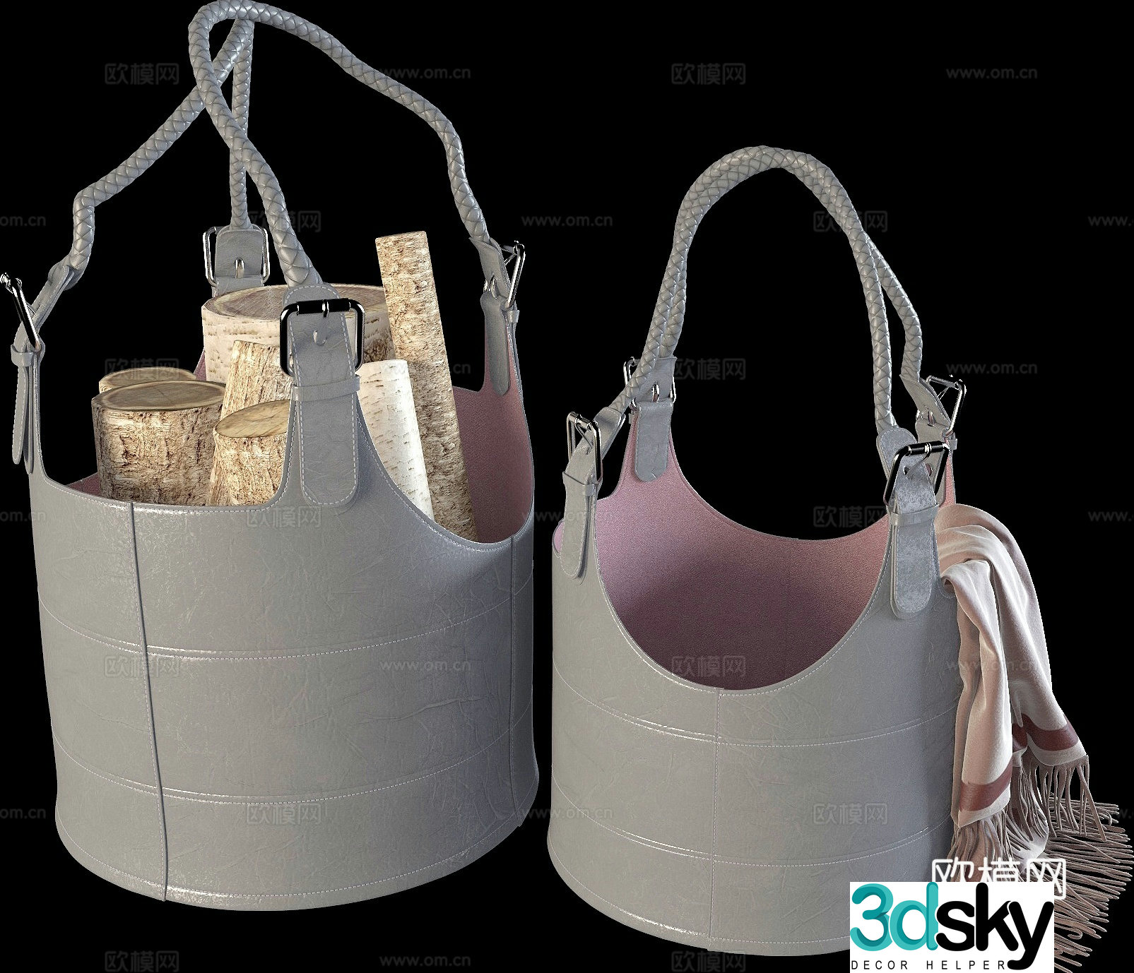 Leather bag handbag 3d model