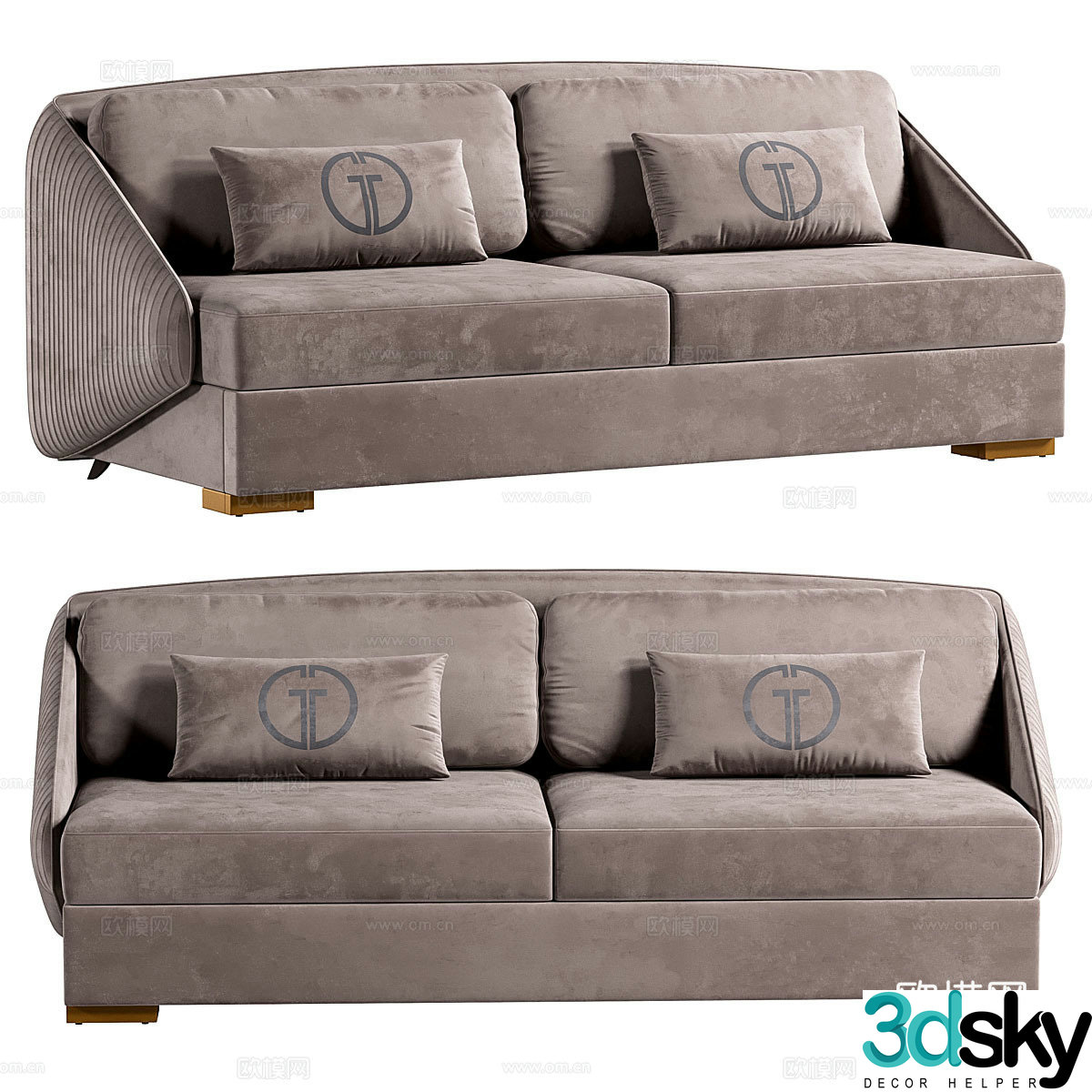 Italian love sofa 3d model