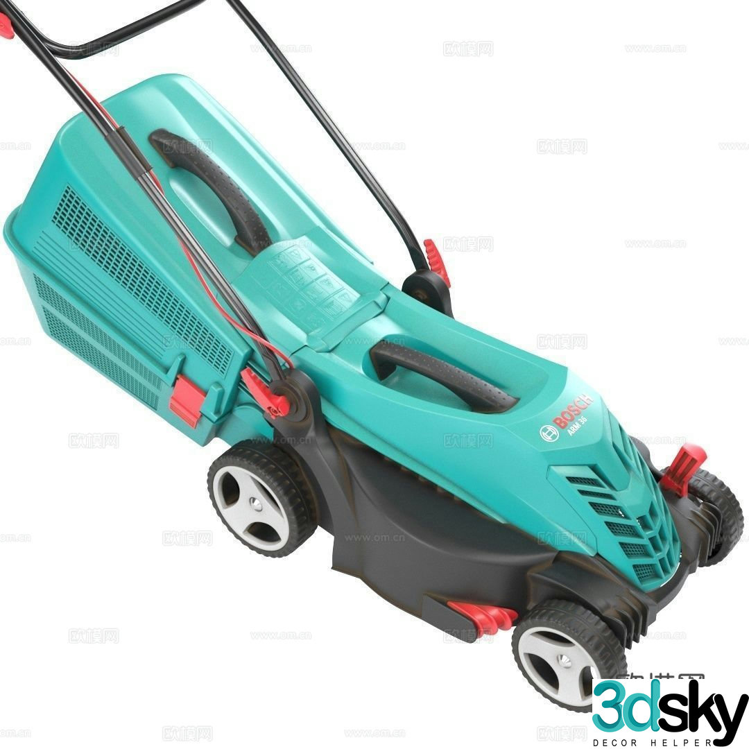 Lawn mower push harvester lawn trimmer lawn mower gasoline lawn mower 3d model