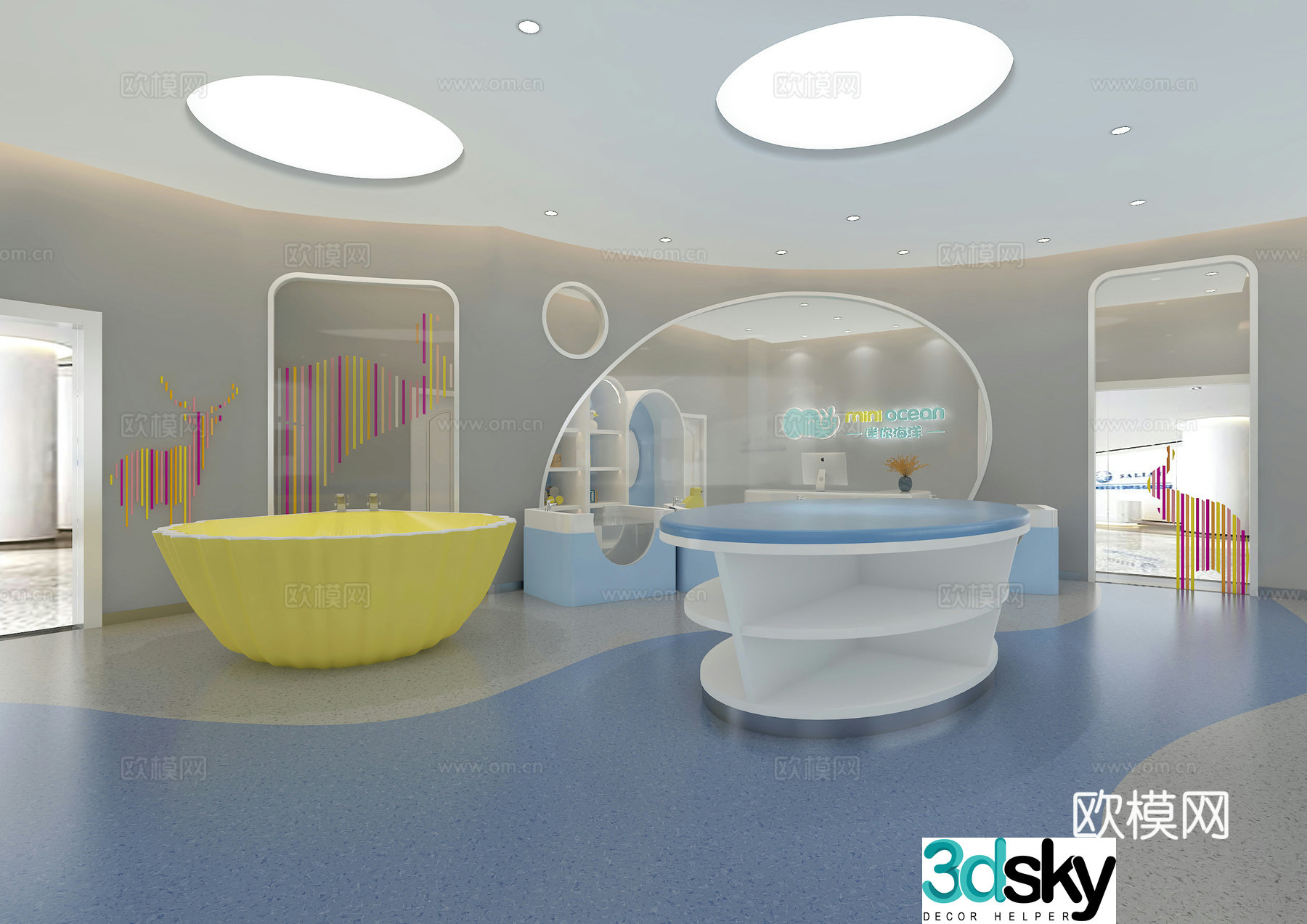 Baby swimming pool children’s swimming pool mother and baby store 3D model