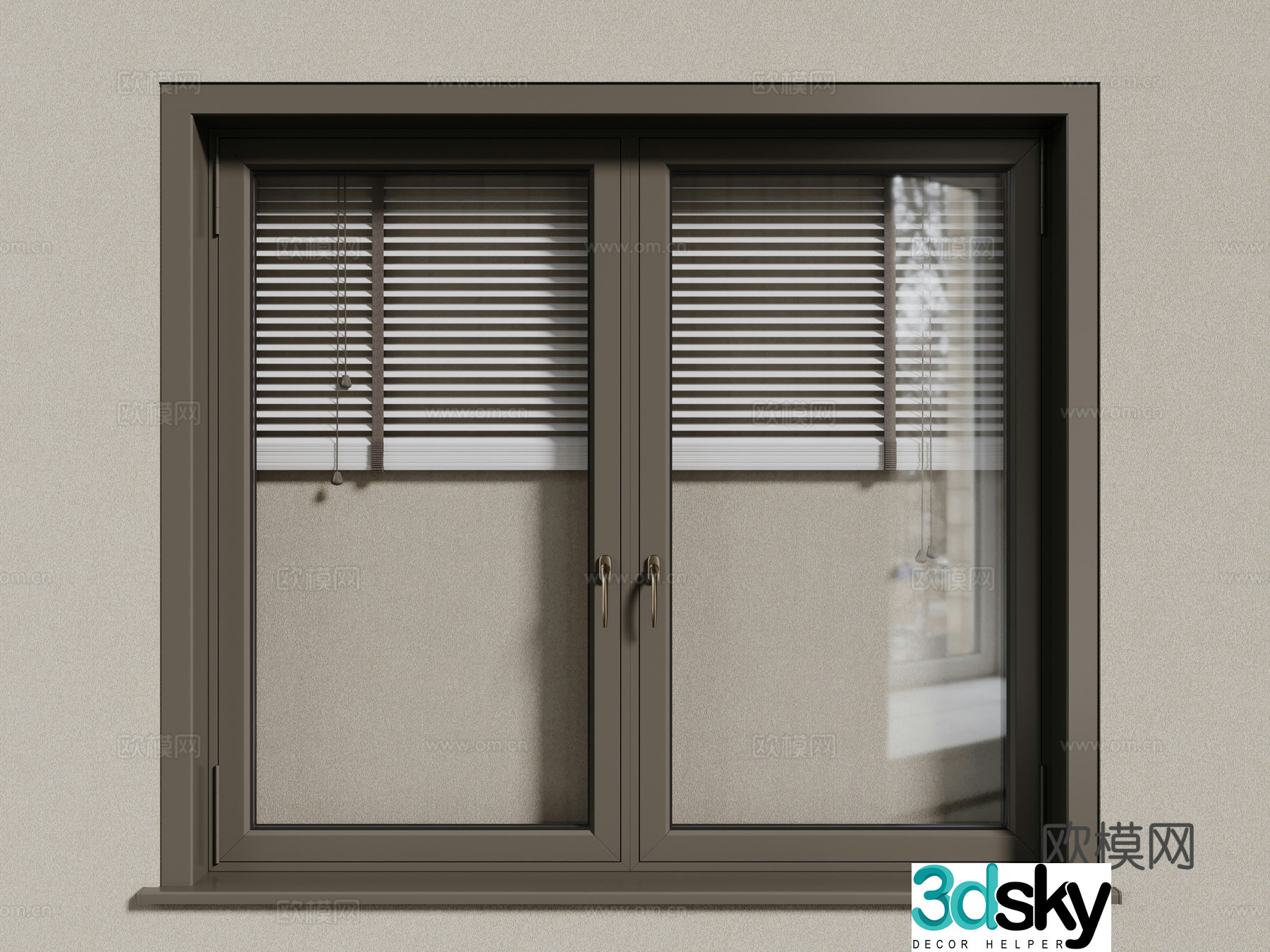 Modern windows aluminum alloy windows casement windows floor-to-ceiling windows 3d model
