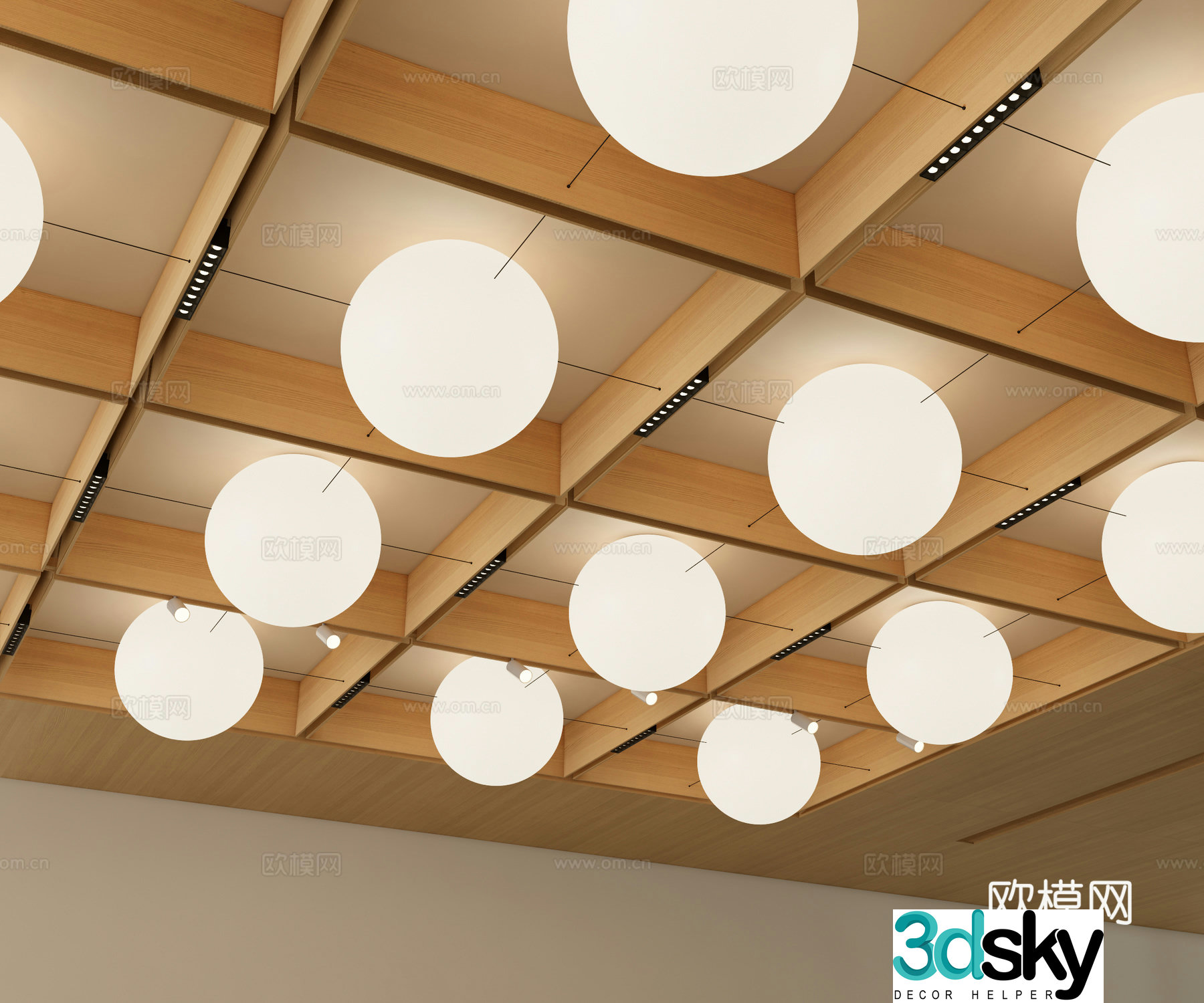 Modern ceiling tooling ceiling restaurant ceiling 3d model