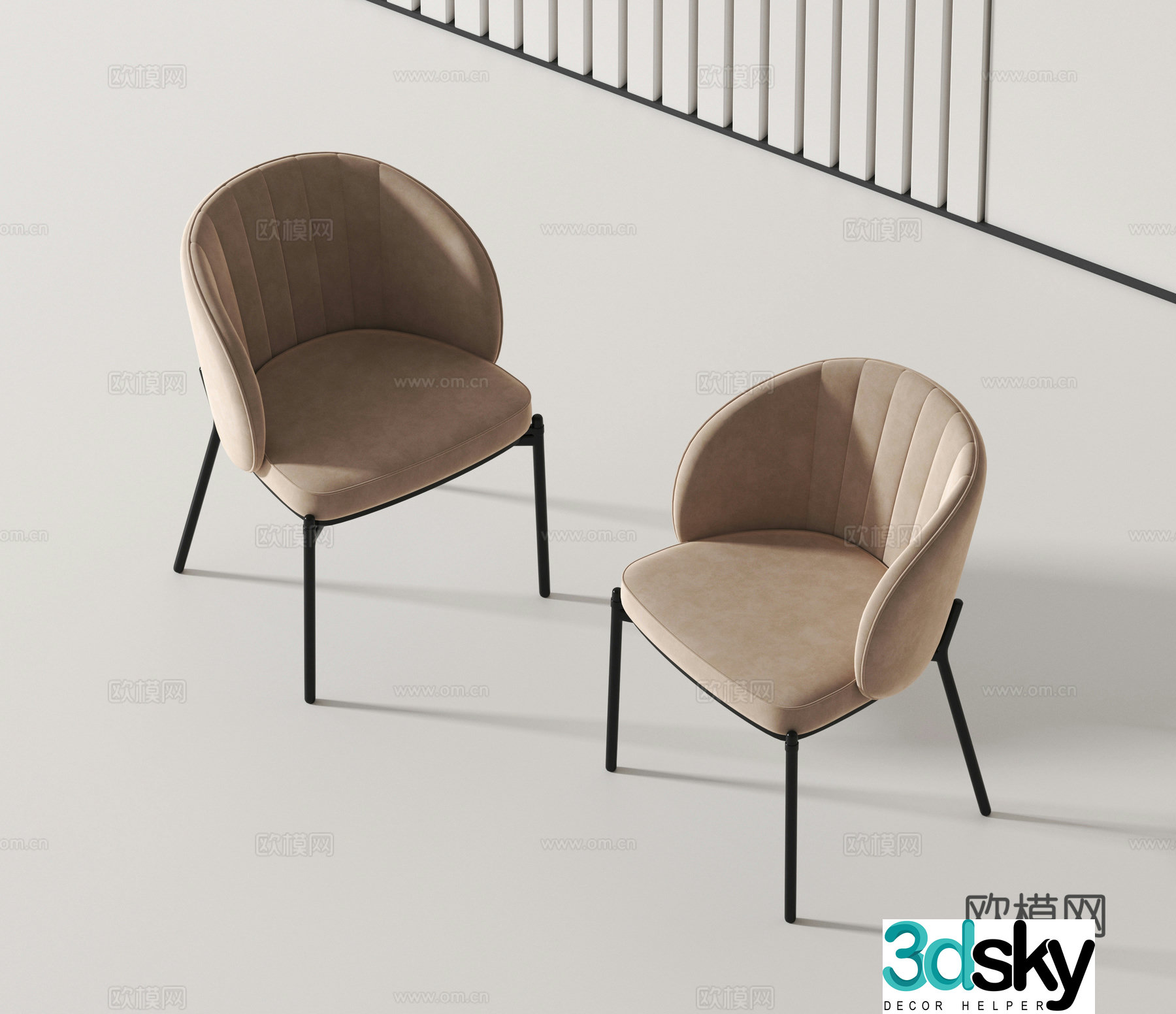 Modern single chair chair 3d model