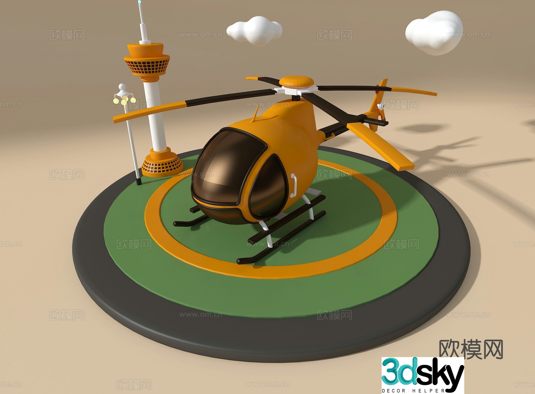 Children’s toy airplane figure 3d model
