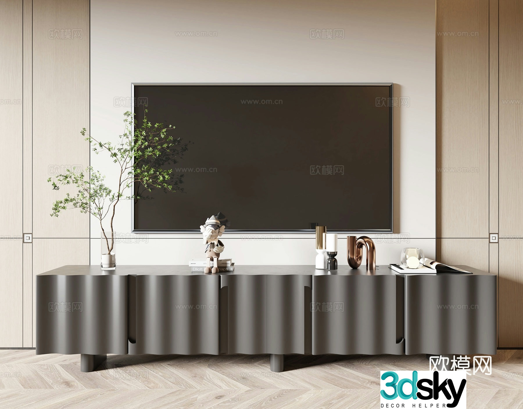 Modern TV cabinet 3d model