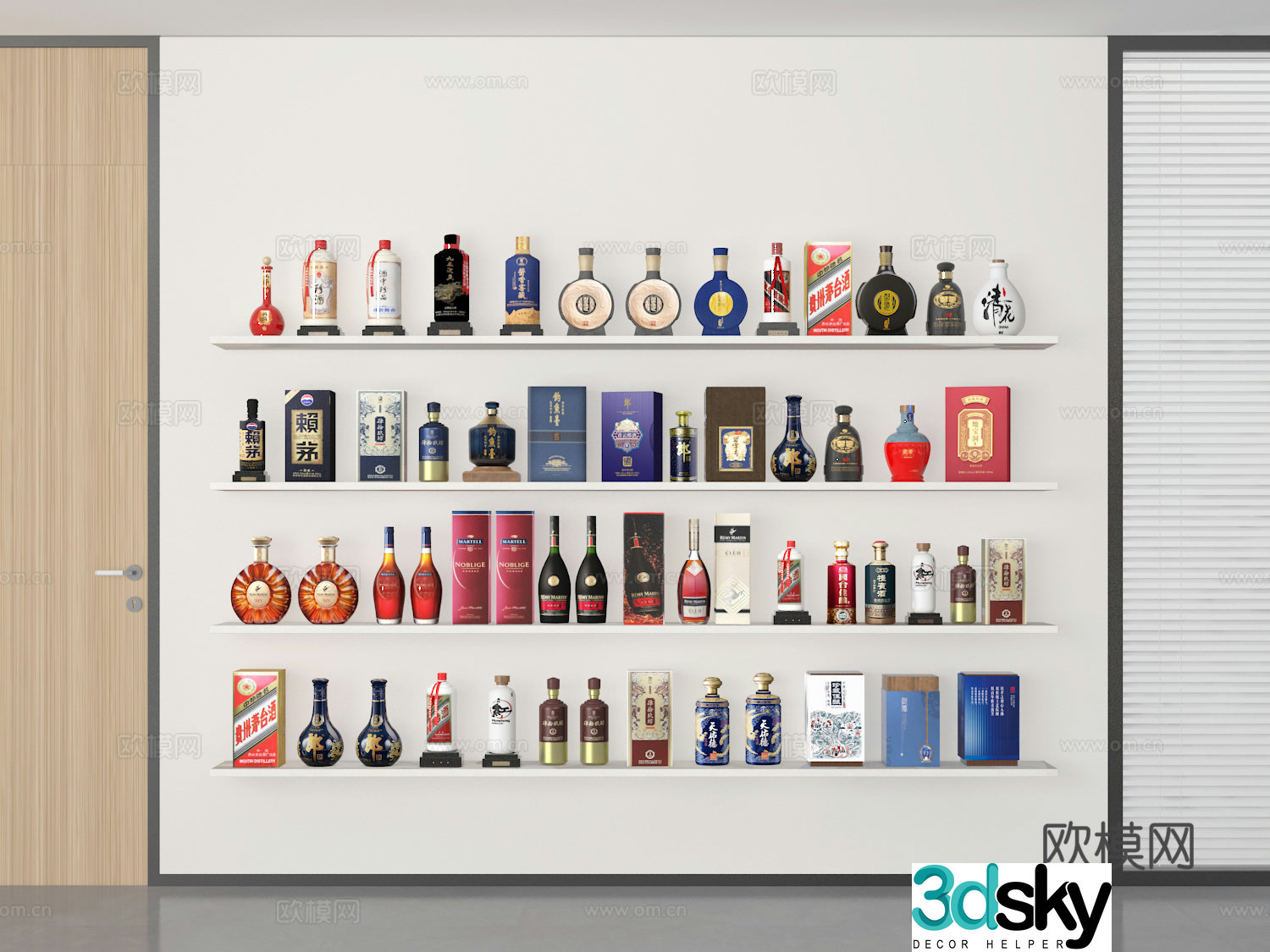 Wine Liquor Wine Bottle Maotai 3D Model