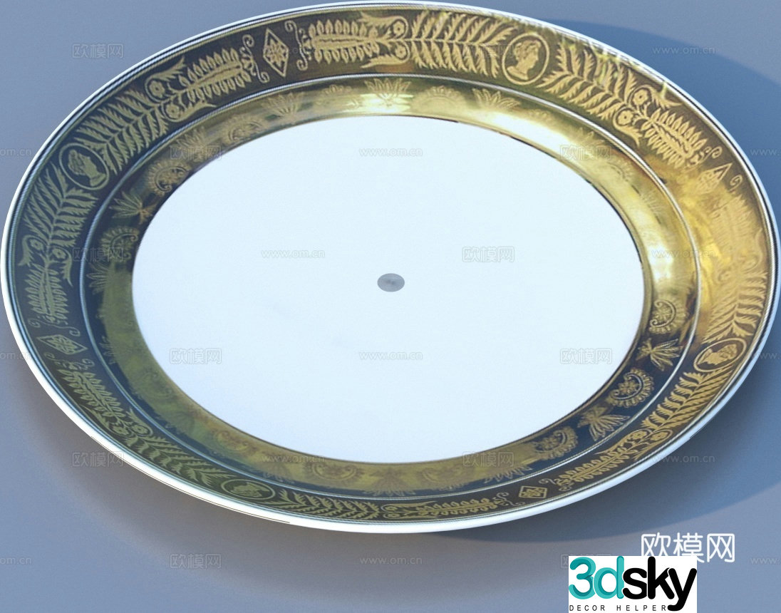 plate kitchen supplies tableware 3d model