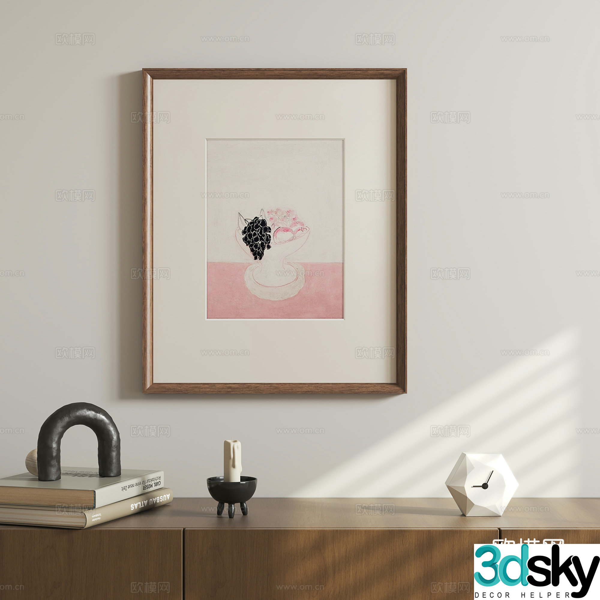 Nordic retro hanging painting 3D model