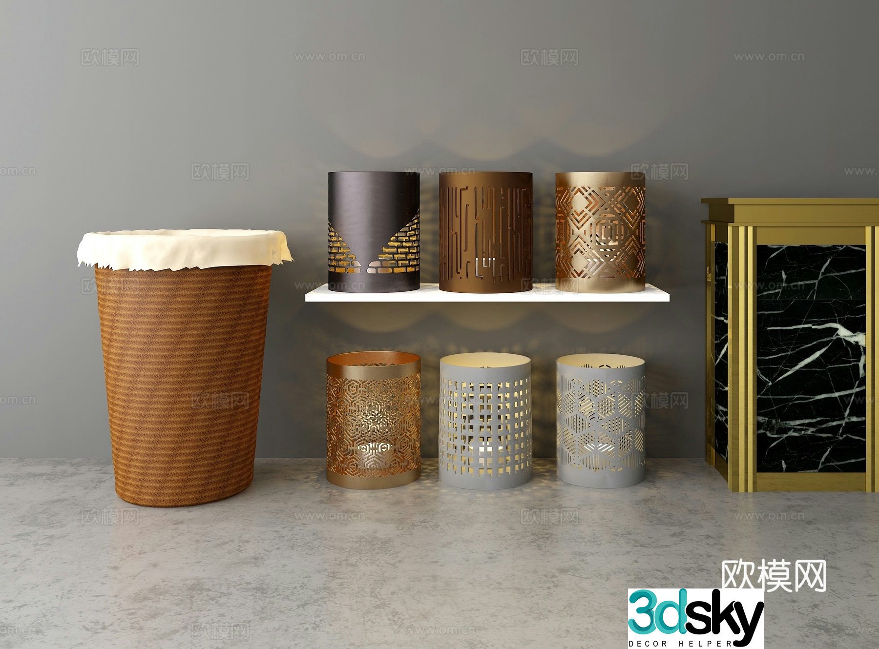 trash can trash can 3d model
