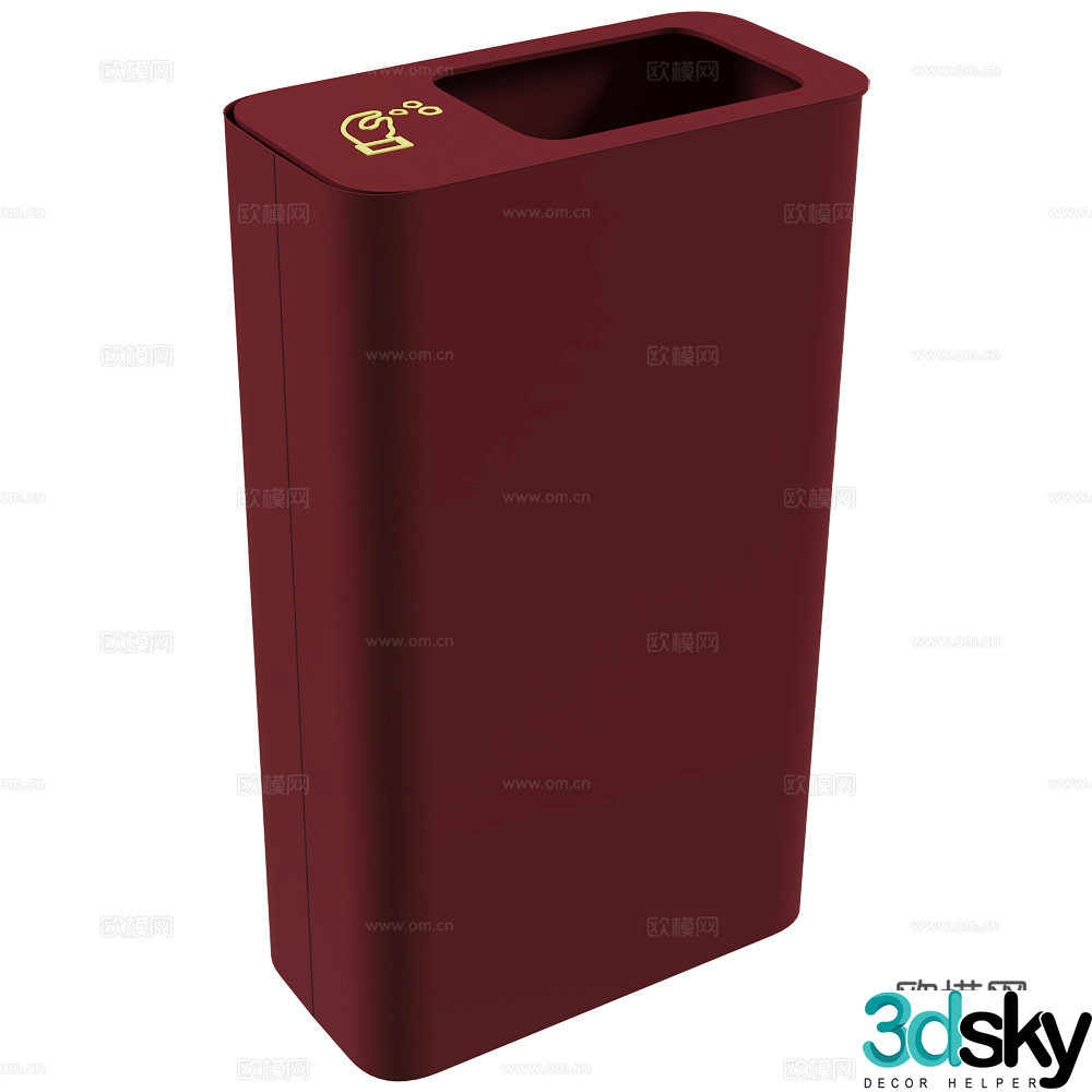 Modern trash can 3d model