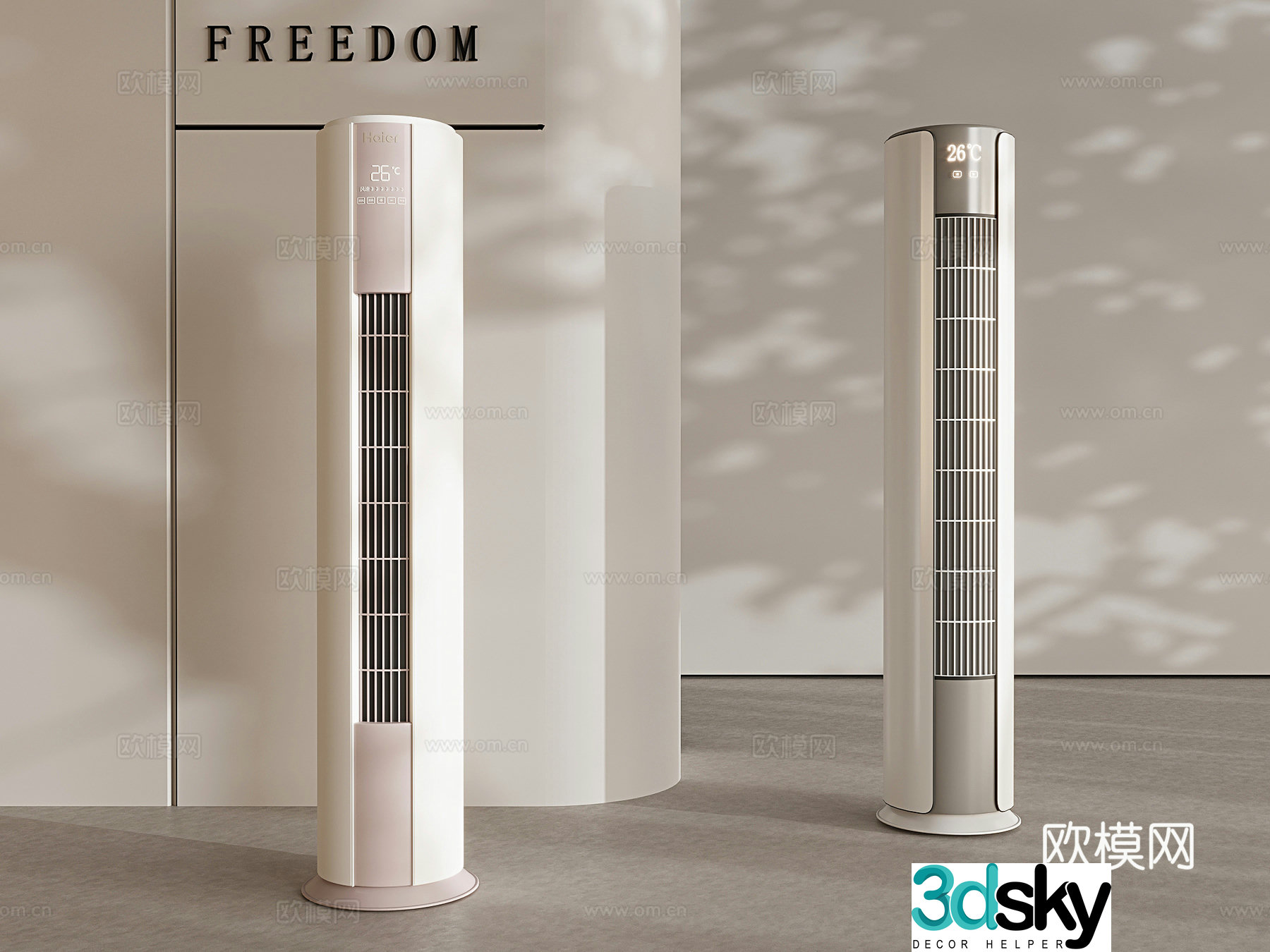 Vertical air conditioner smart air conditioner 3d model