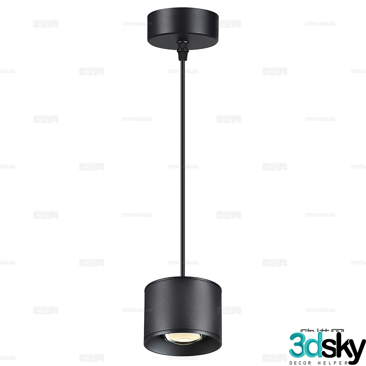 Modern minimalist chandelier restaurant chandelier 3d model