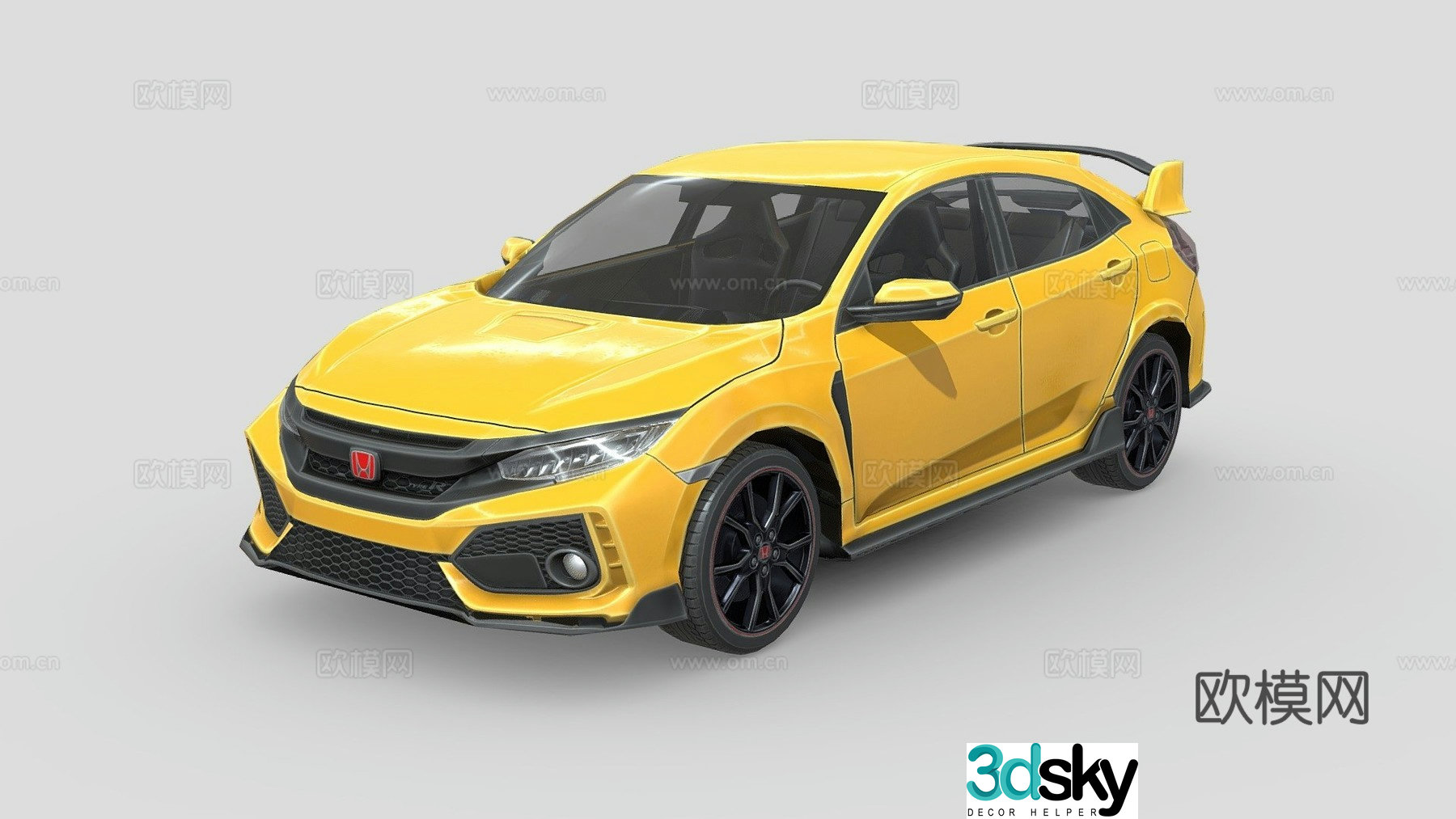 Honda Civic Type R 2018 car 3d model