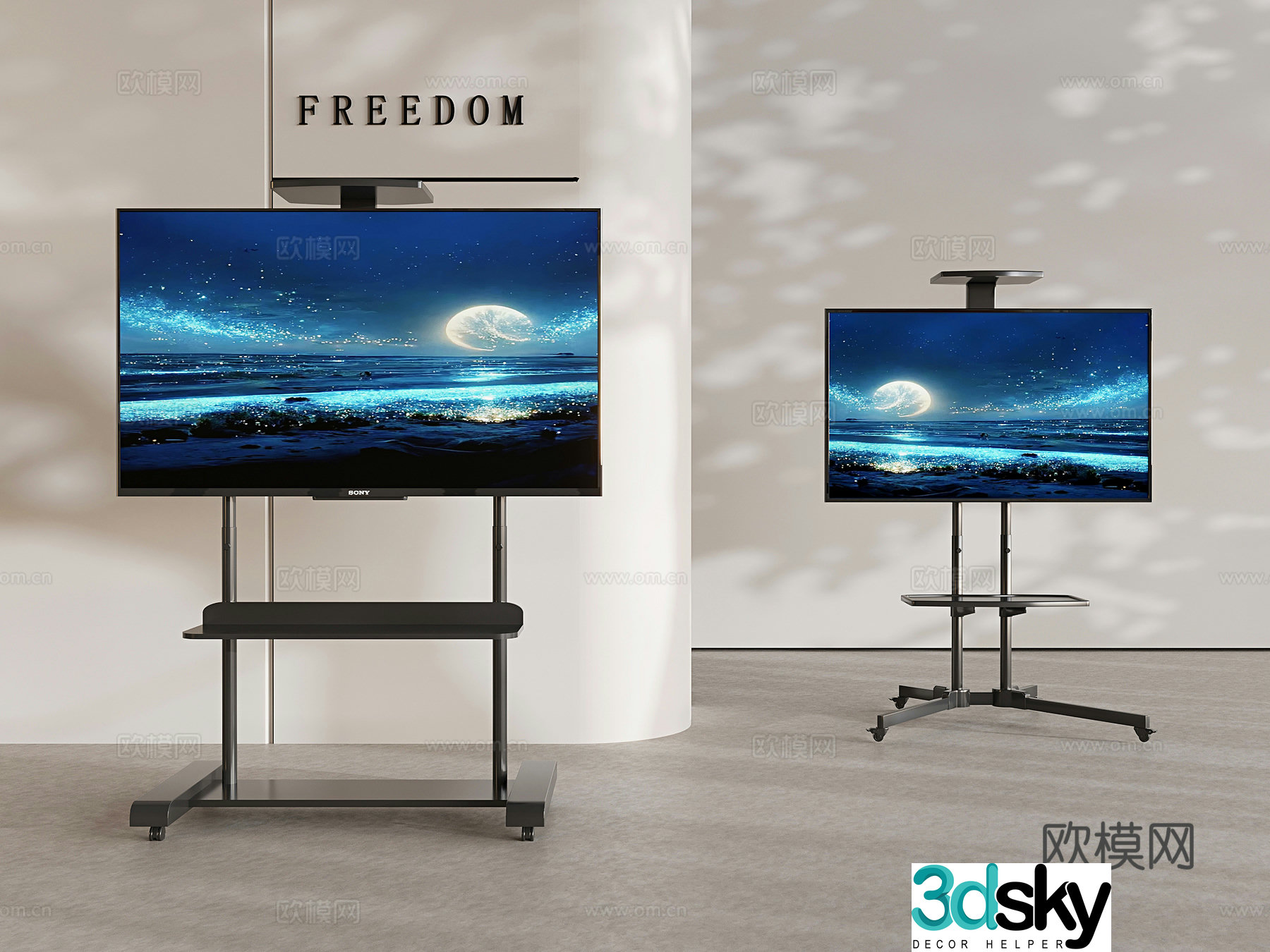 HD TV LCD TV Bracket TV 3d model