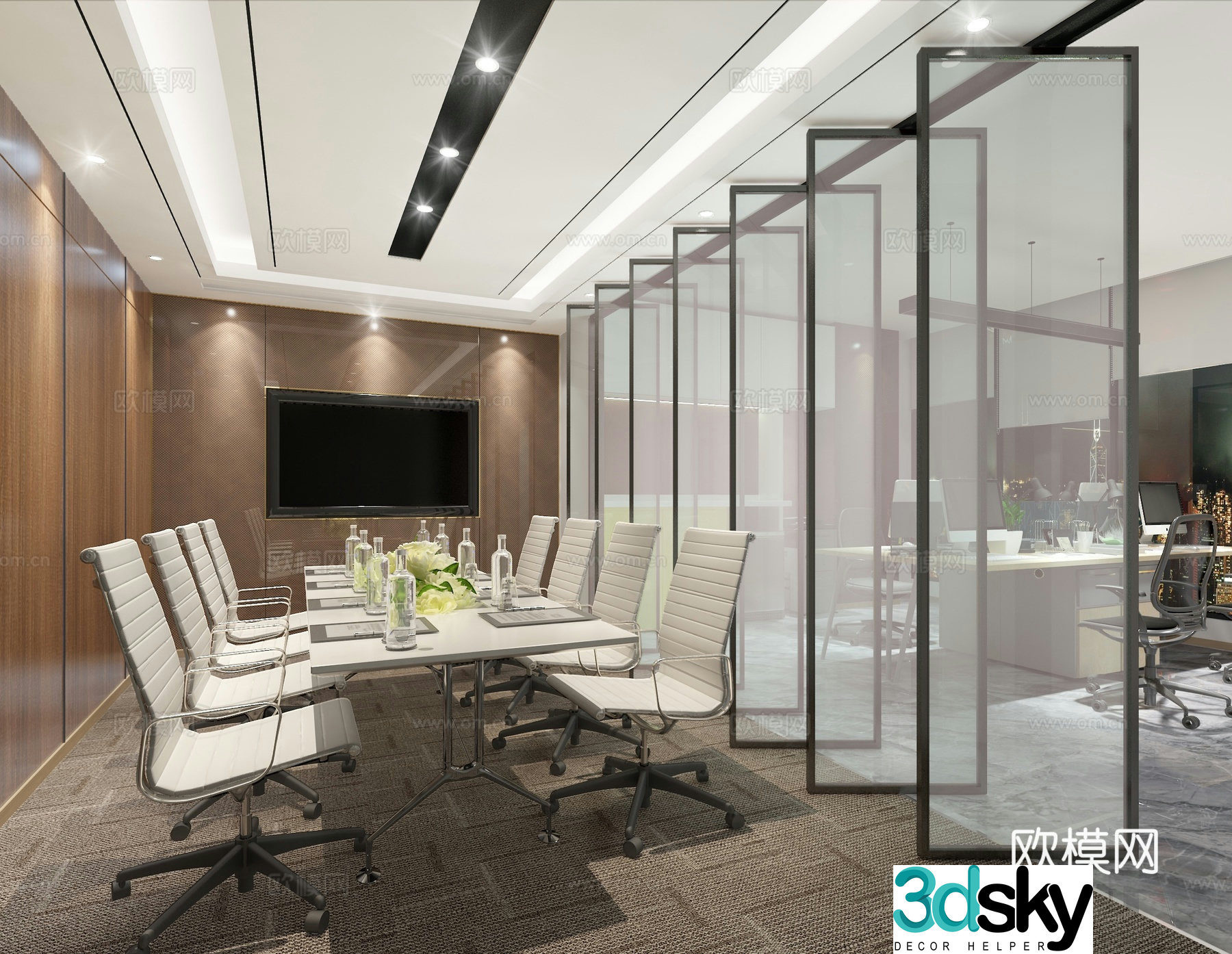 Modern conference room 3d model