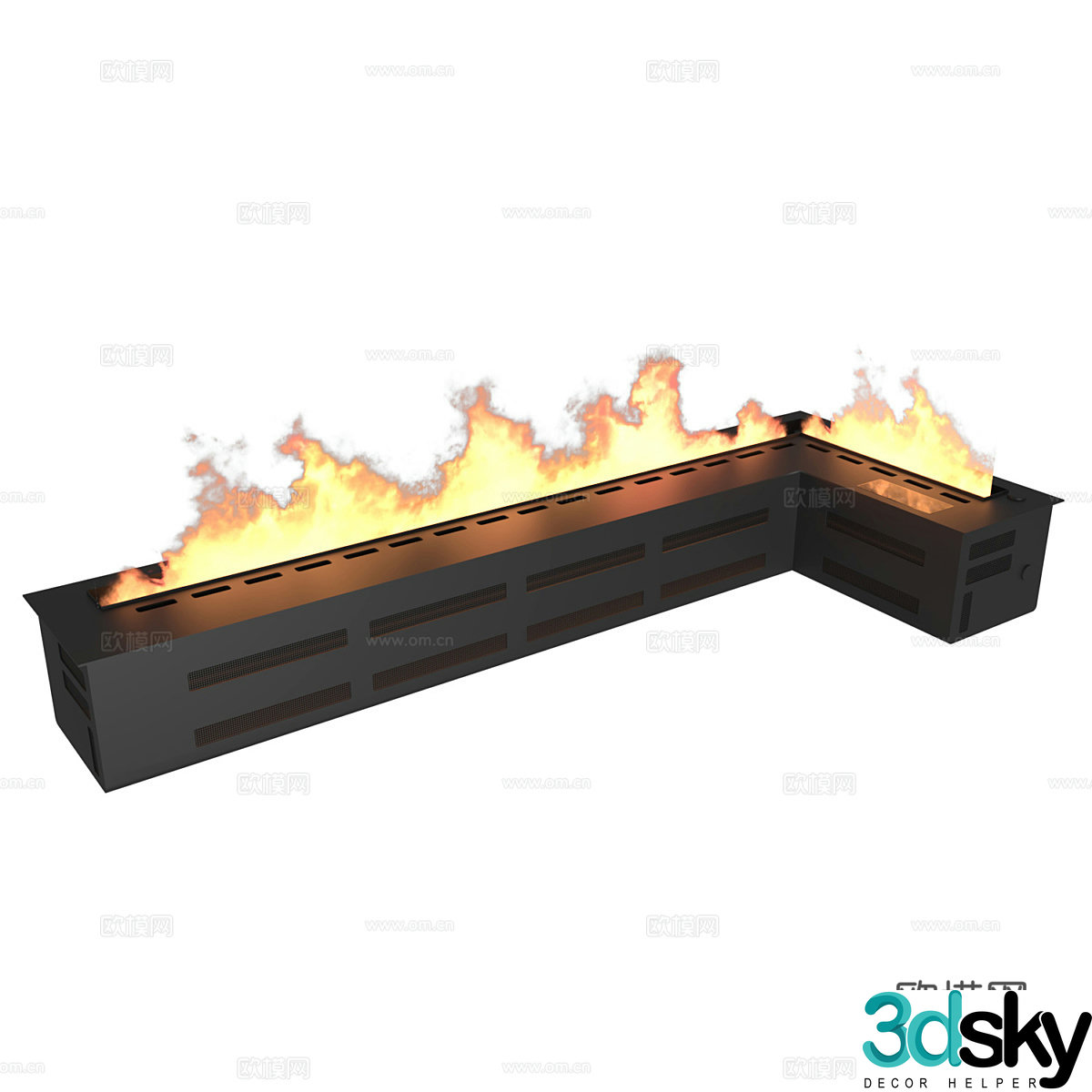 Modern fireplace 3d model