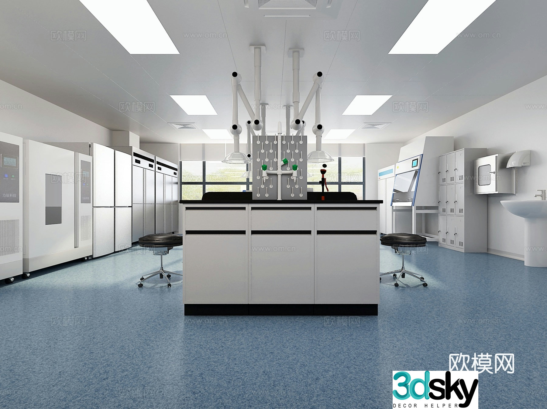 Modern laboratory 3d model