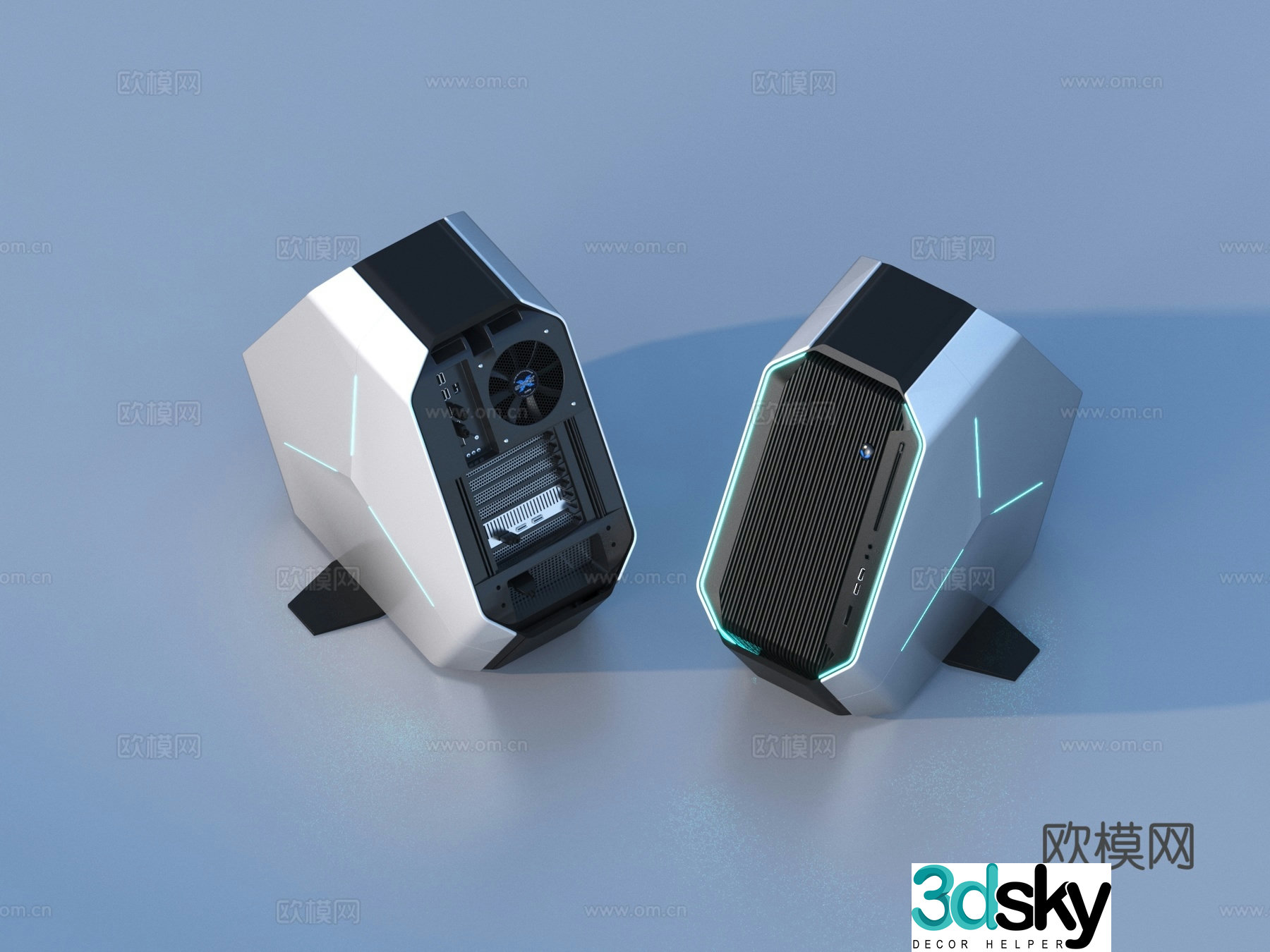 Computer host computer case desktop computer 3d model