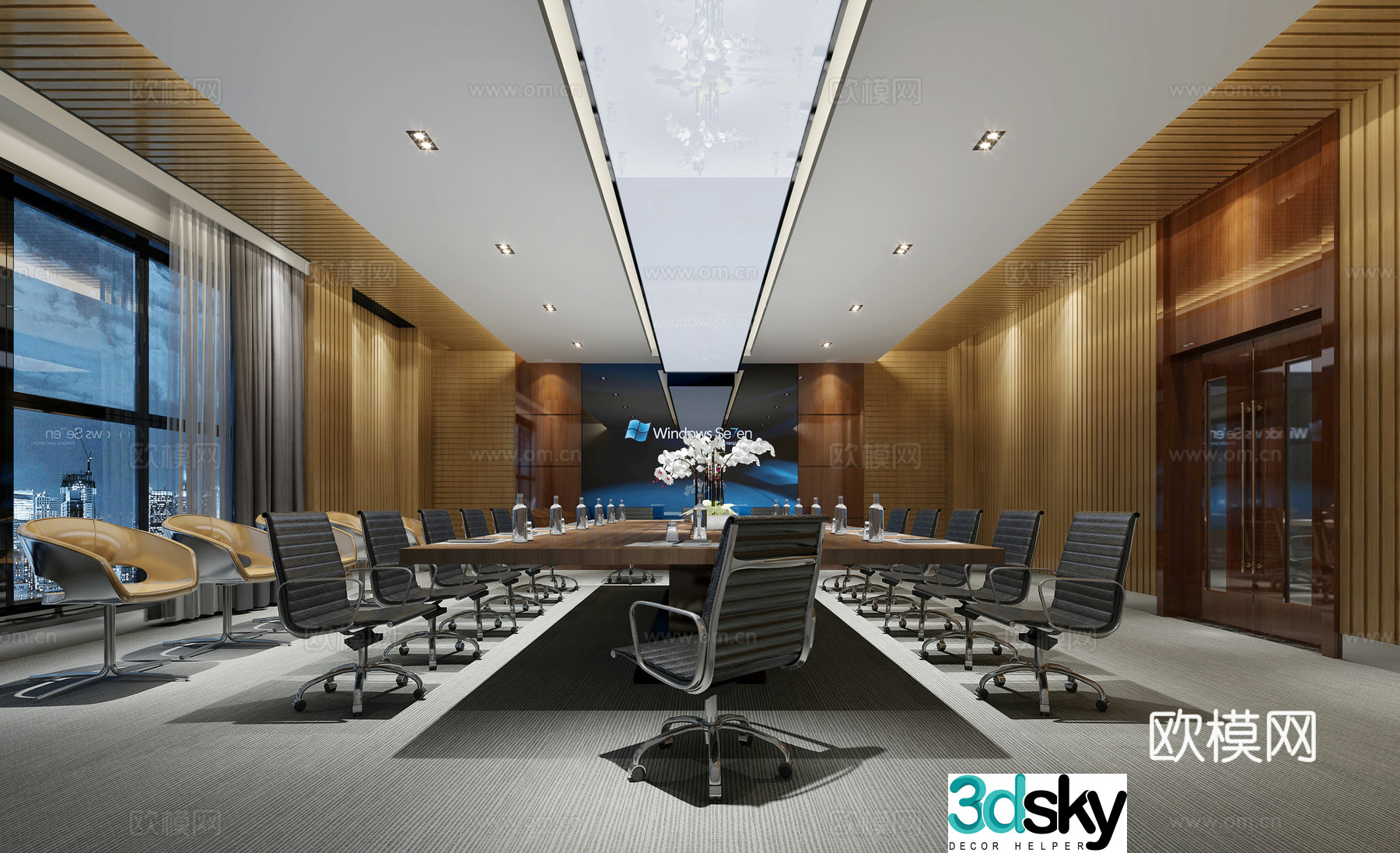 Modern conference room 3d model