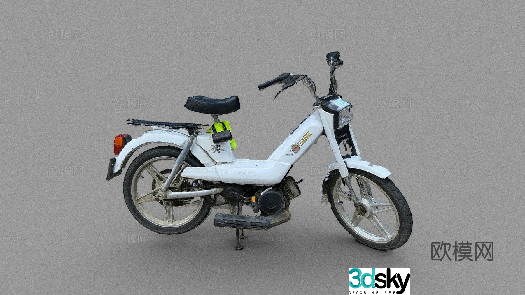 Peugeot 103 Vogue motorcycle electric car 3d model
