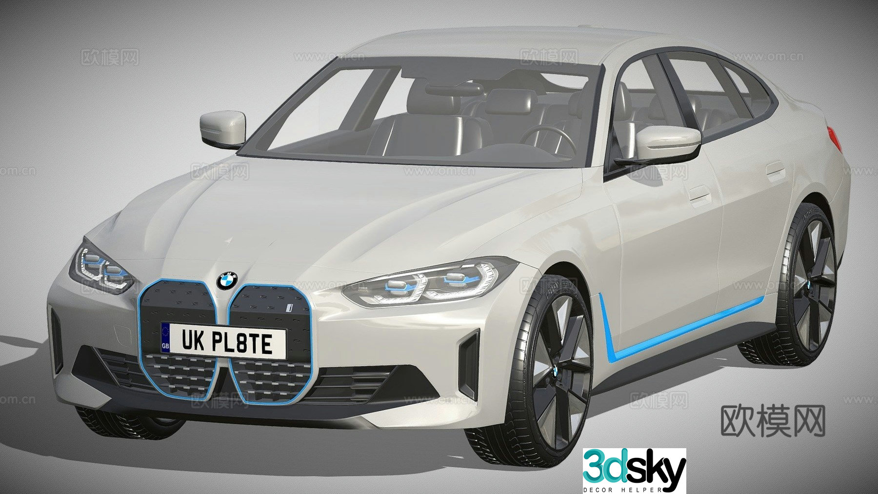 bmw i4 car sedan 3d model